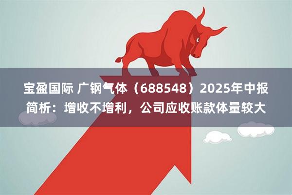 宝盈国际 广钢气体（688548）2025年中报简析：增收不增利，公司应收账款体量较大