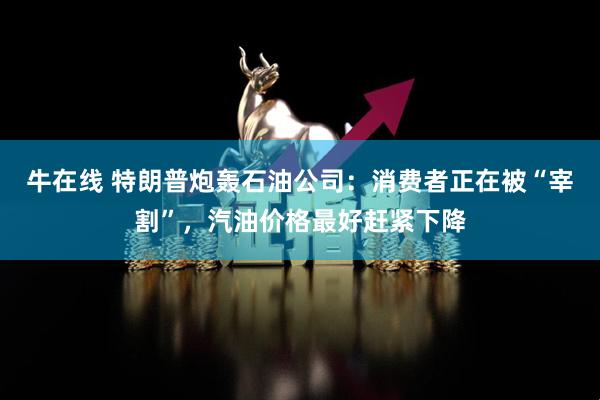牛在线 特朗普炮轰石油公司：消费者正在被“宰割”，汽油价格最好赶紧下降